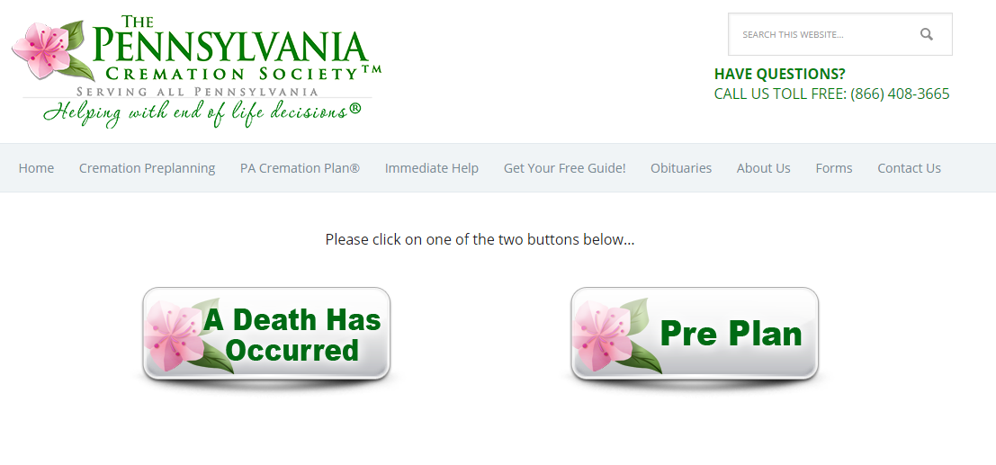 Online Arrangement Process Guide - CBSFH & Pennsylvania Cremation Services
